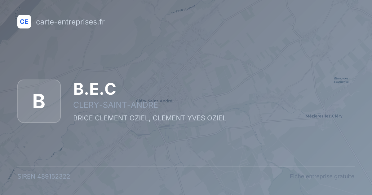 B.E.C — 489152322 — fiche entreprise