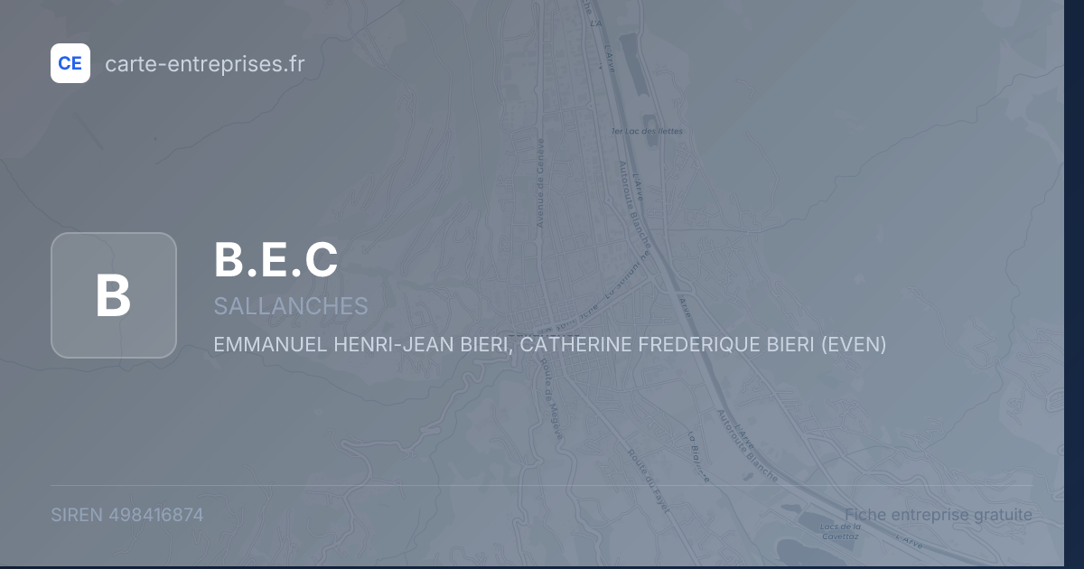 B.E.C — 498416874 — fiche entreprise