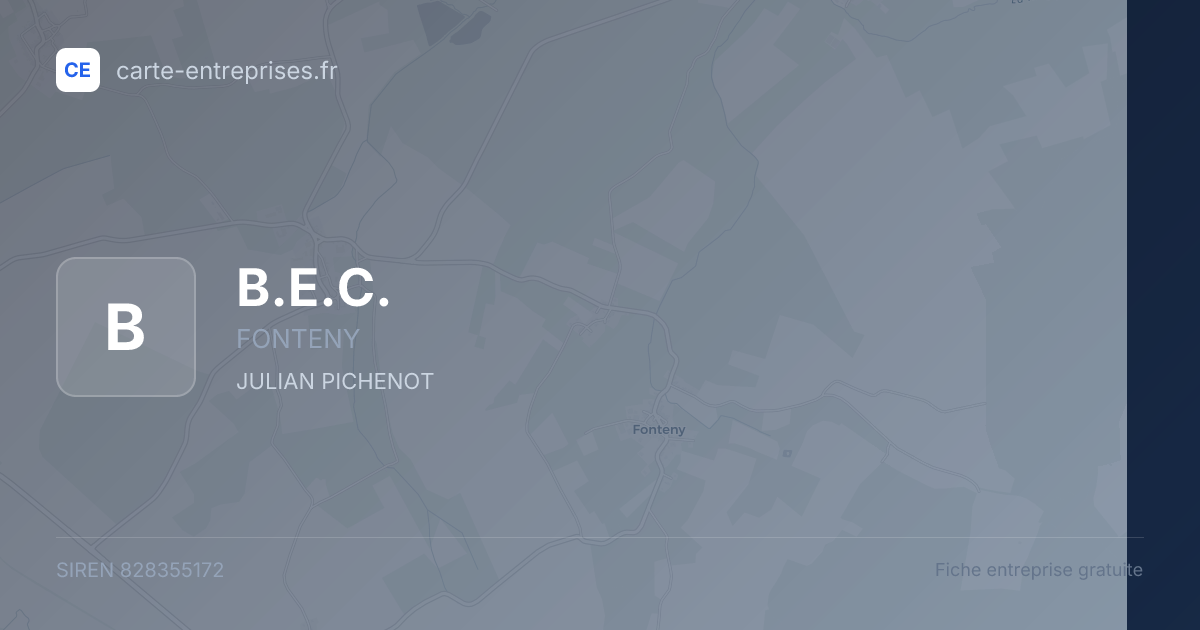 B.E.C. — 828355172 — fiche entreprise