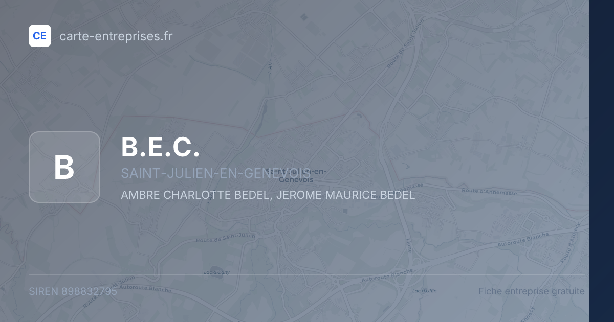 B.E.C. — 898832795 — fiche entreprise