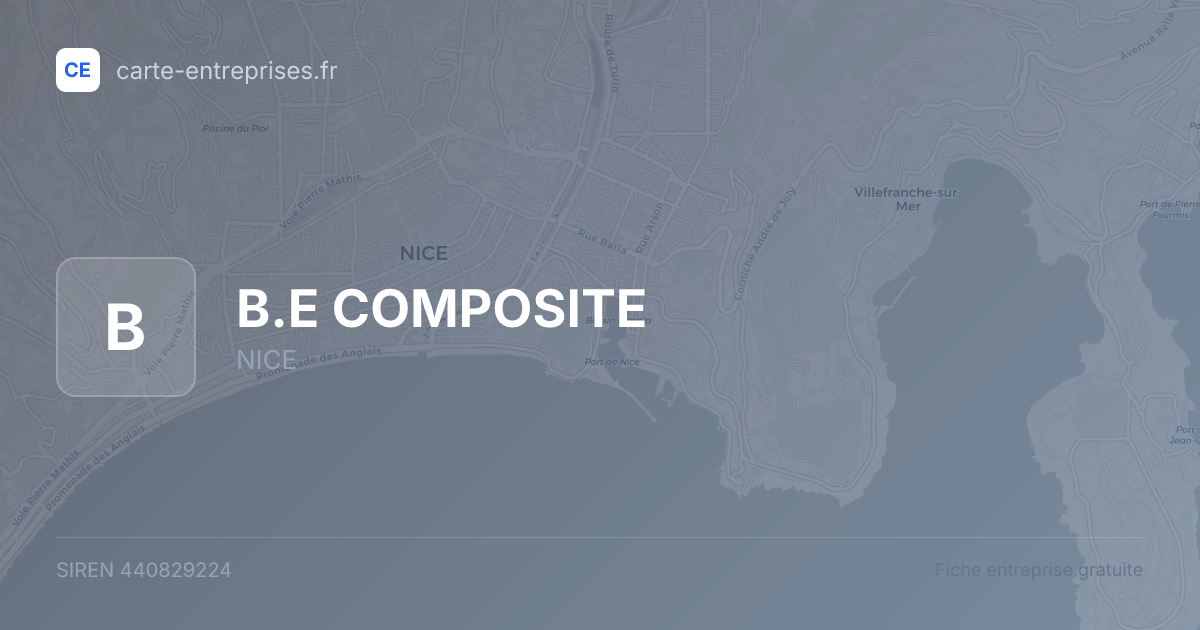 B.E COMPOSITE — 440829224 — fiche entreprise