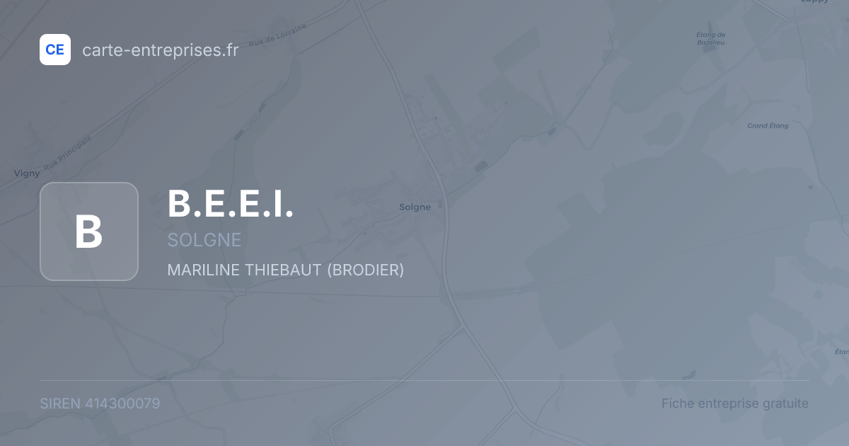 B.E.E.I. — 414300079 — fiche entreprise