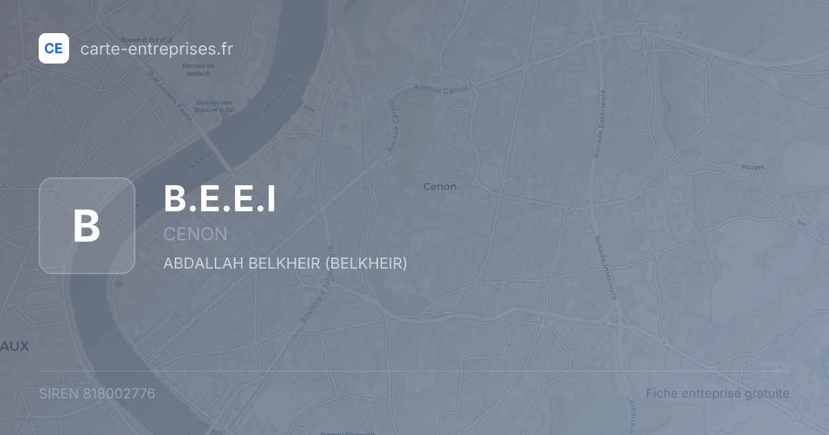 B.E.E.I — 818002776 — fiche entreprise