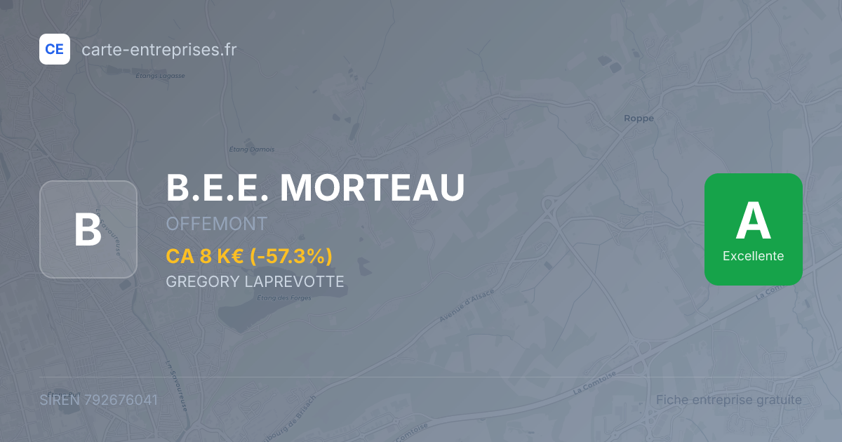 B.E.E. MORTEAU — 792676041 — fiche entreprise