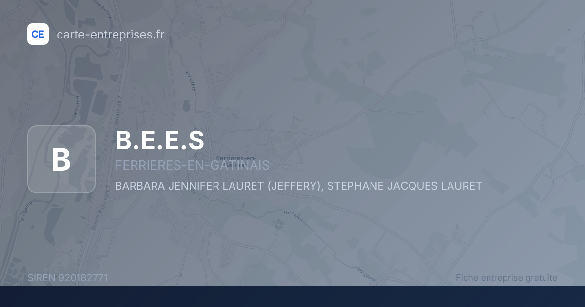 B.E.E.S — 920182771 — fiche entreprise
