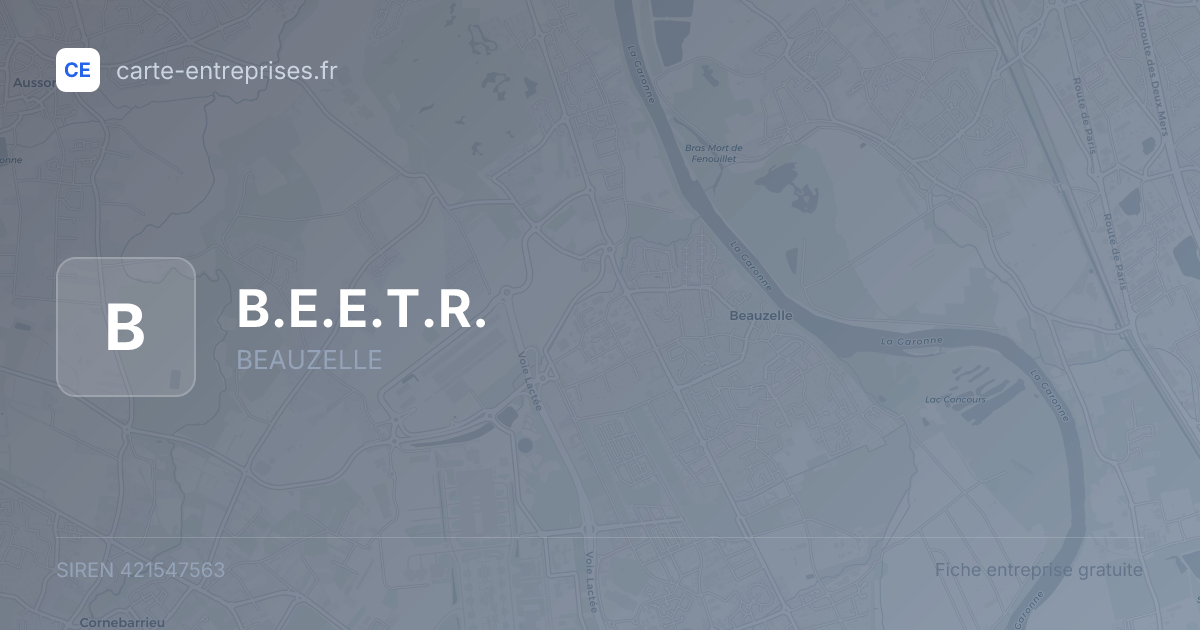 B.E.E.T.R. — 421547563 — fiche entreprise