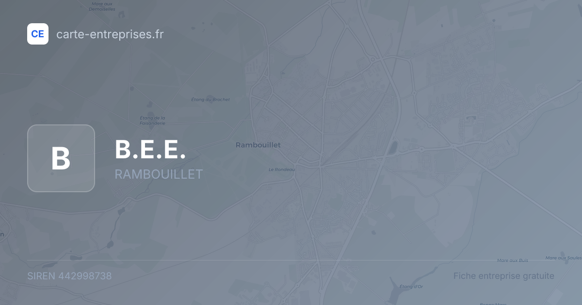 B.E.E. — 442998738 — fiche entreprise
