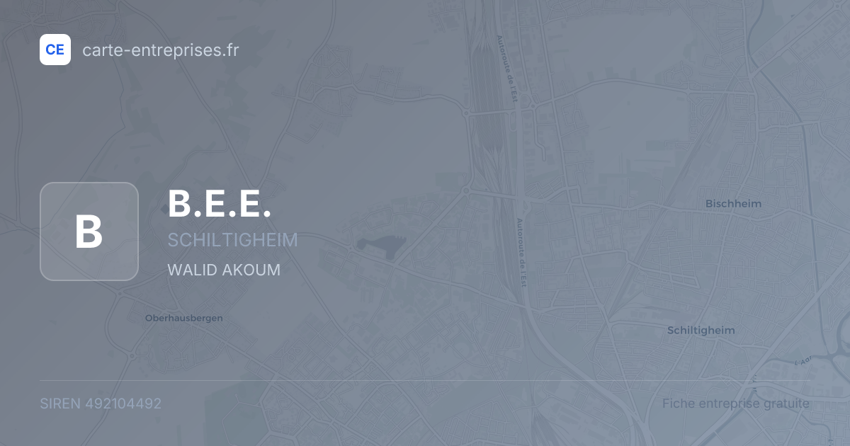 B.E.E. — 492104492 — fiche entreprise
