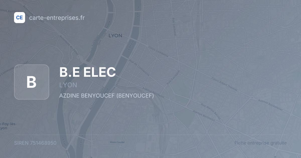 B.E ELEC — 751468950 — fiche entreprise