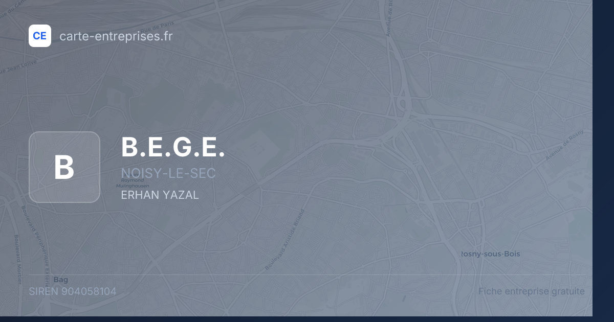 B.E.G.E. — 904058104 — fiche entreprise