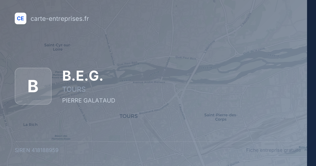 B.E.G. — 418188959 — fiche entreprise