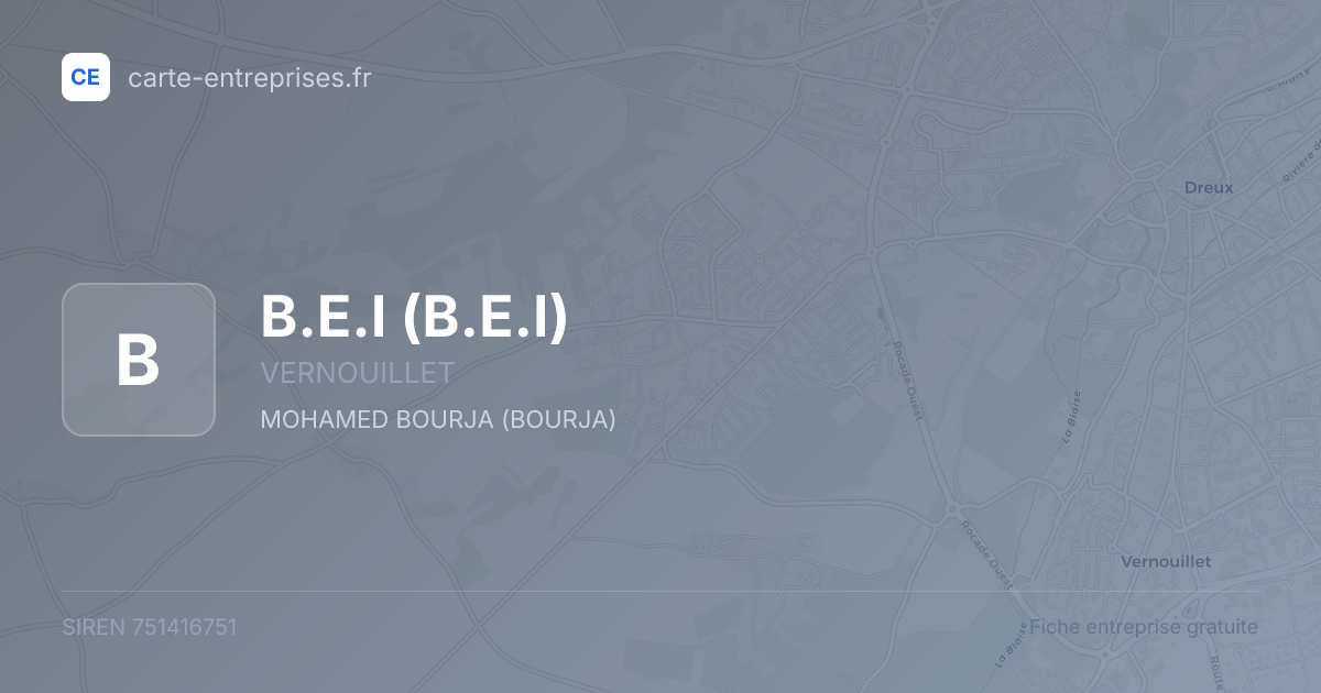 B.E.I — 751416751 — fiche entreprise