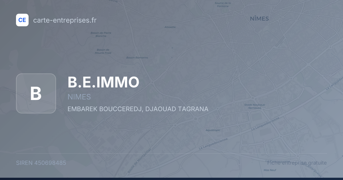 B.E.IMMO — 450698485 — fiche entreprise