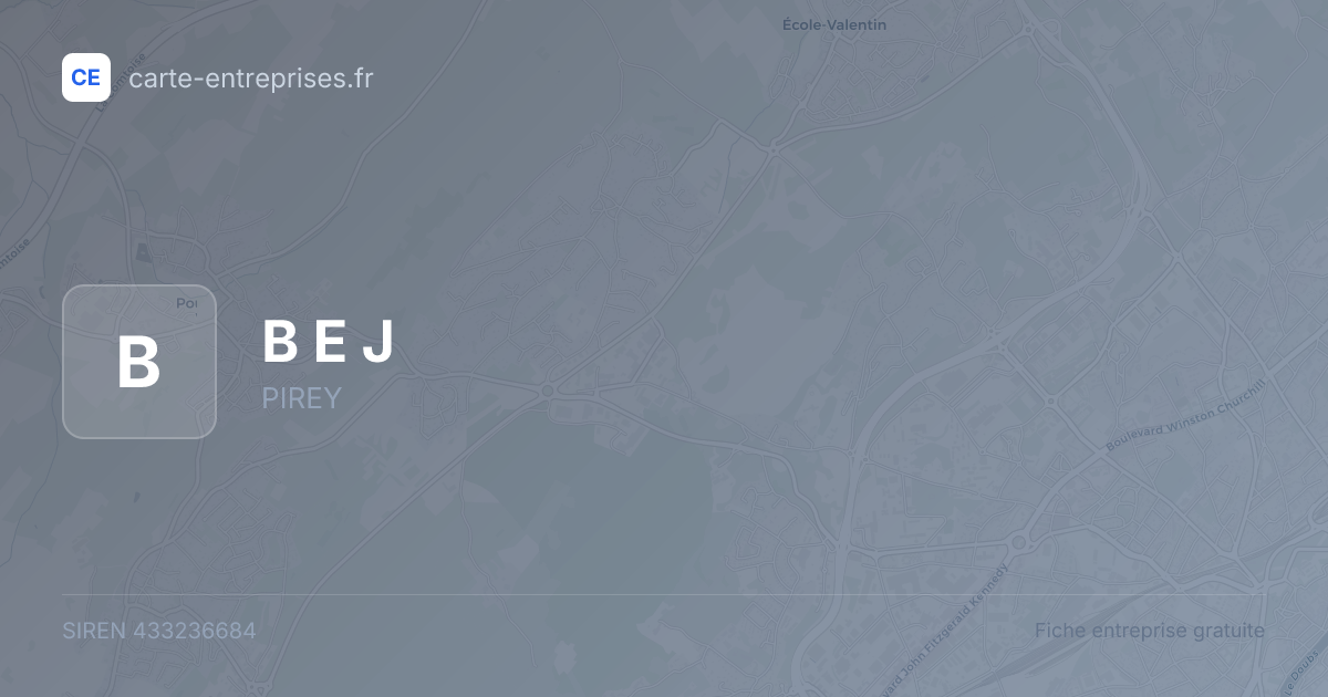 B E J — 433236684 — fiche entreprise