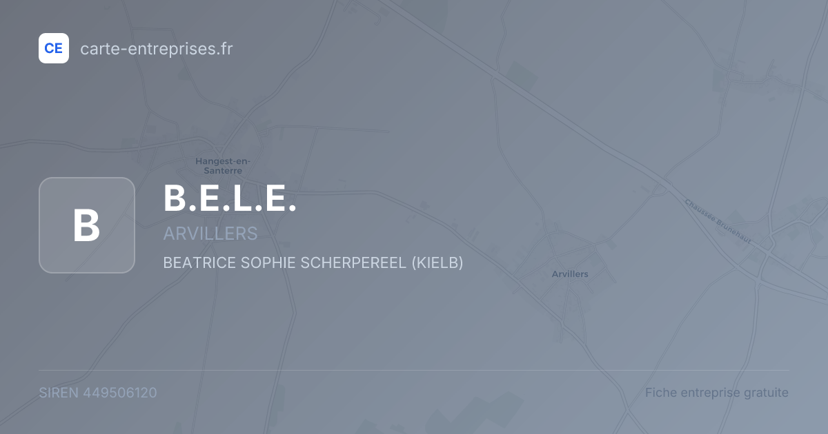 B.E.L.E. — 449506120 — fiche entreprise