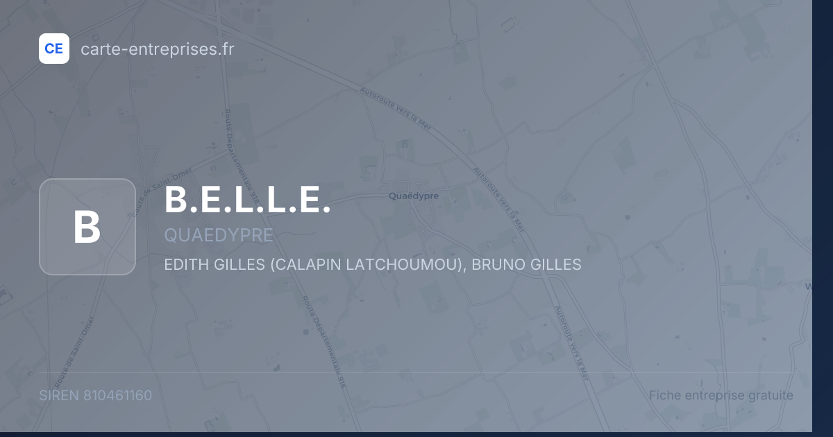 B.E.L.L.E. — 810461160 — fiche entreprise