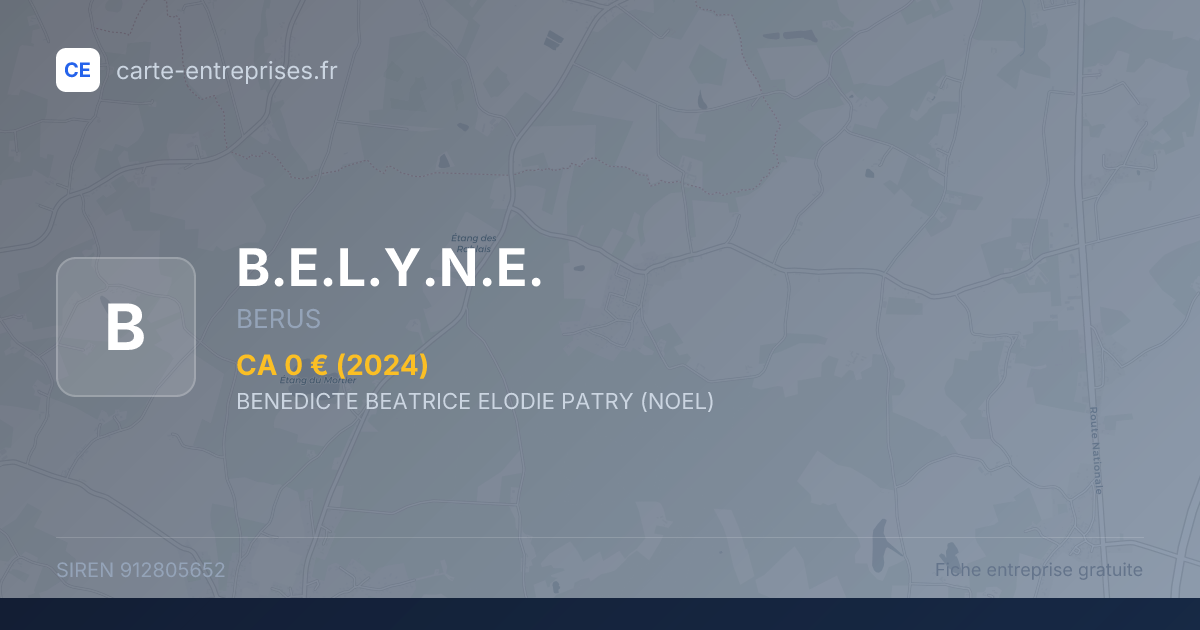 B.E.L.Y.N.E. — 912805652 — fiche entreprise