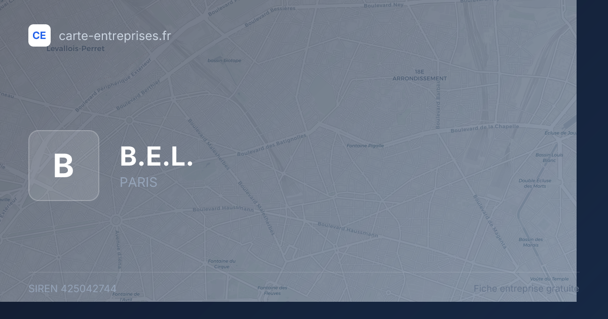 B.E.L. — 425042744 — fiche entreprise