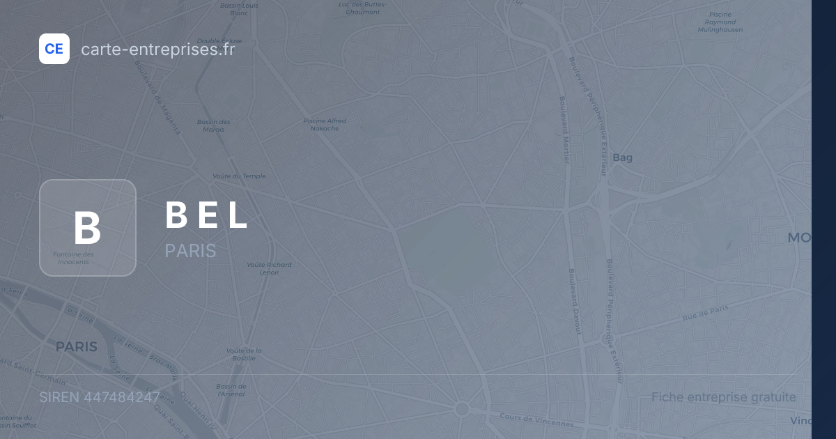 B E L — 447484247 — fiche entreprise