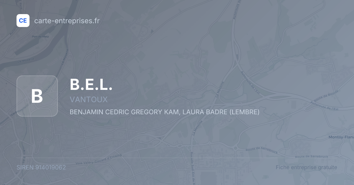 B.E.L. — 914019062 — fiche entreprise