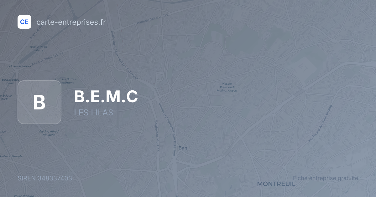 B.E.M.C — 348337403 — fiche entreprise