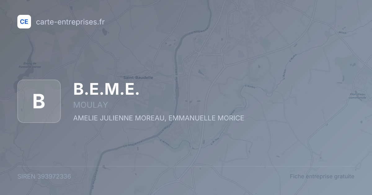 B.E.M.E. — 393972336 — fiche entreprise
