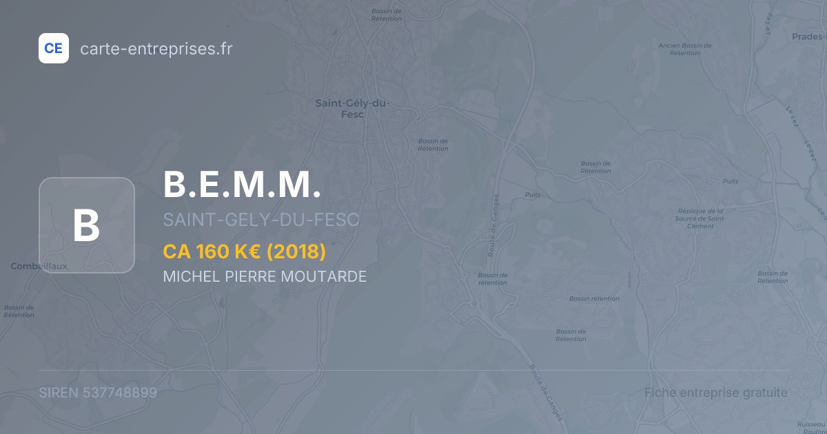 B.E.M.M. — 537748899 — fiche entreprise