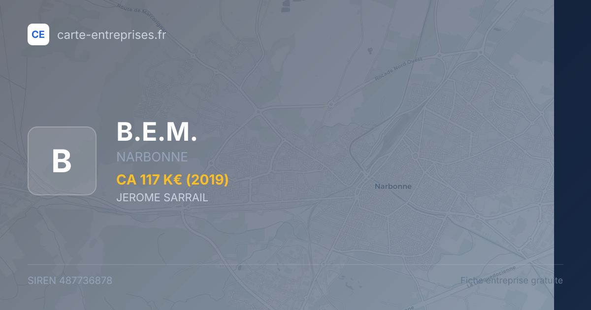 B.E.M. — 487736878 — fiche entreprise