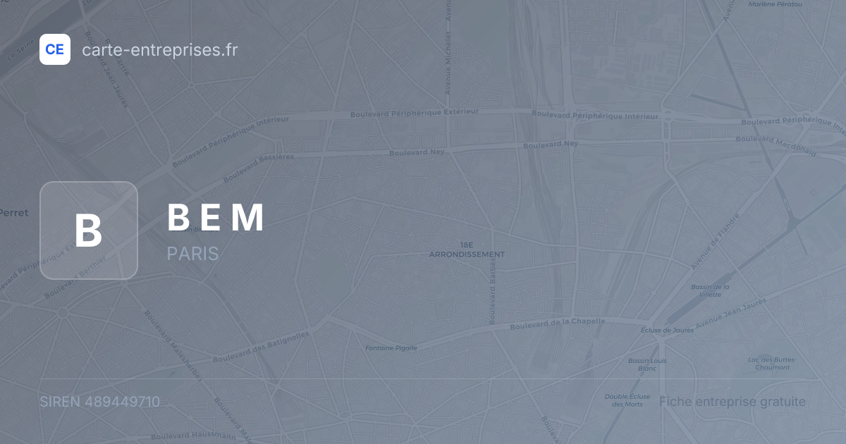 B E M — 489449710 — fiche entreprise
