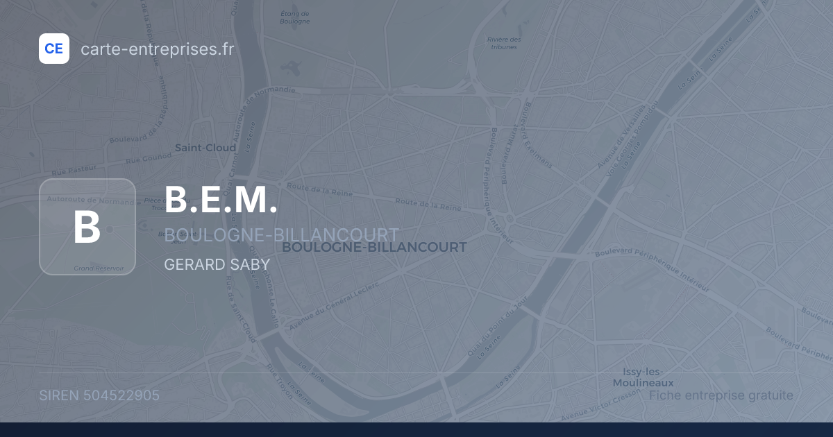 B.E.M. — 504522905 — fiche entreprise
