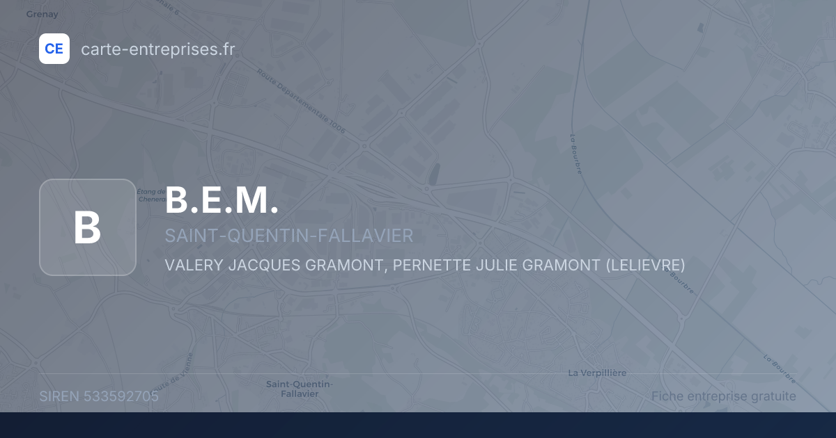 B.E.M. — 533592705 — fiche entreprise