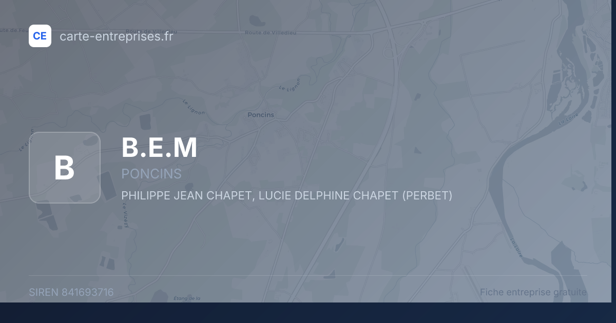B.E.M — 841693716 — fiche entreprise