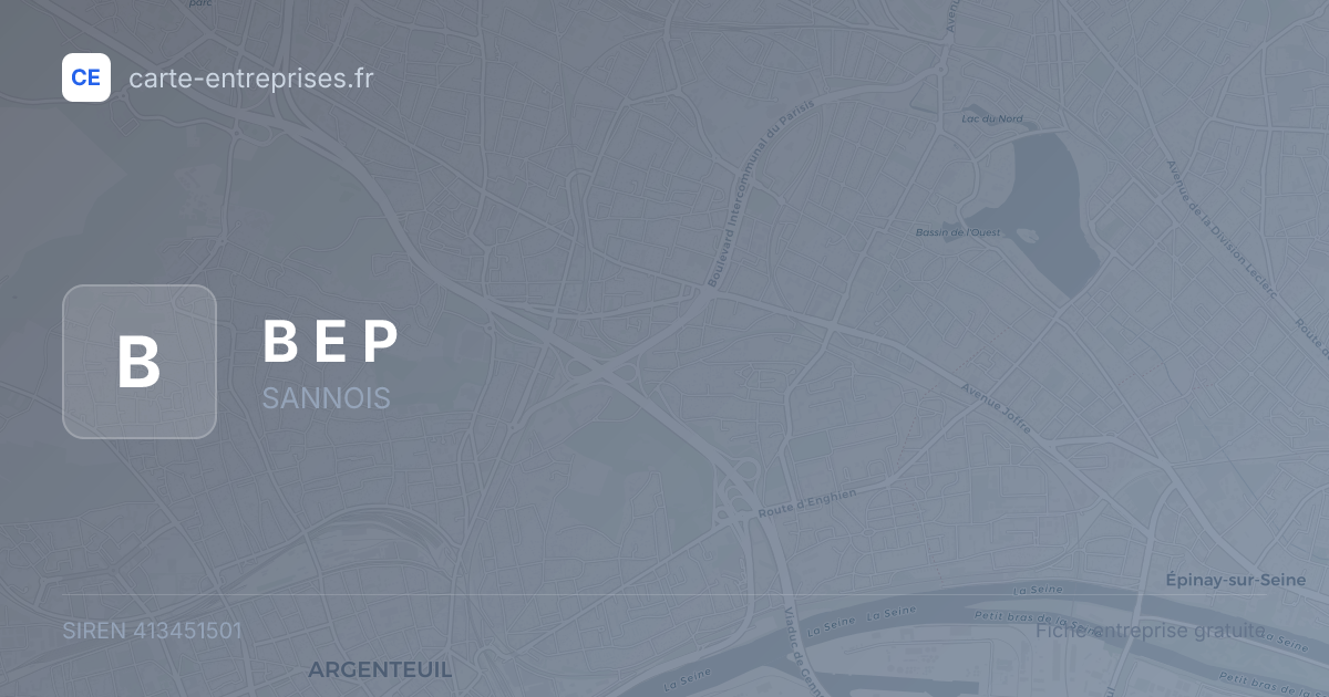 B E P — 413451501 — fiche entreprise