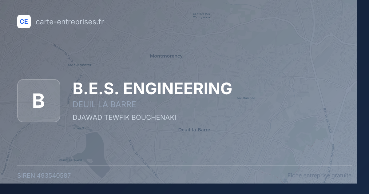 B.E.S. ENGINEERING — 493540587 — fiche entreprise