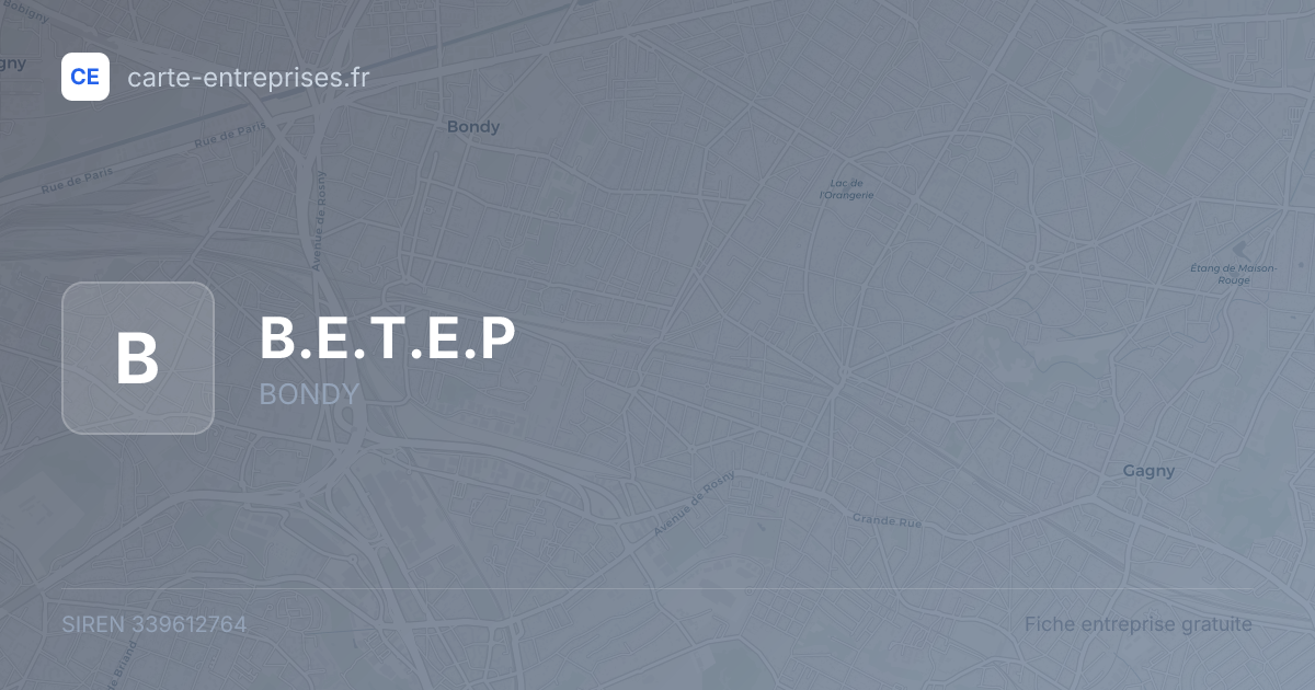 B.E.T.E.P — 339612764 — fiche entreprise