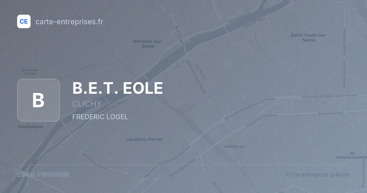 B.E.T. EOLE — 519555098 — fiche entreprise