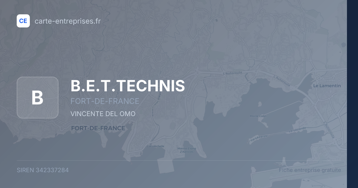 B.E.T.TECHNIS — 342337284 — fiche entreprise