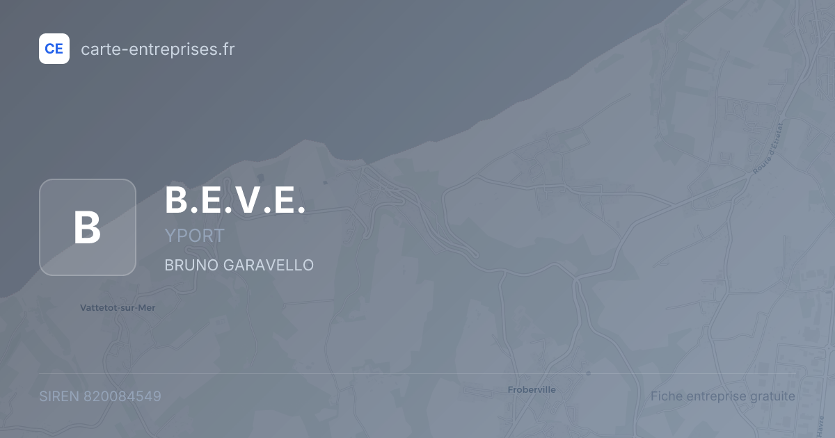 B.E.V.E. — 820084549 — fiche entreprise