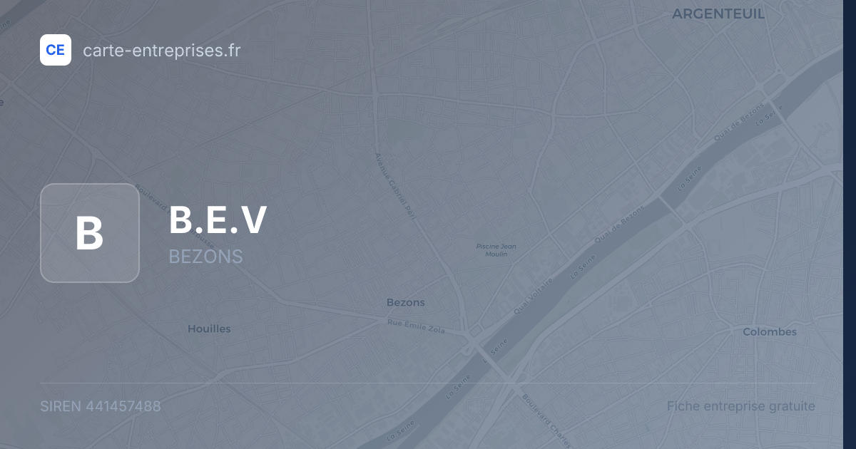 B.E.V — 441457488 — fiche entreprise