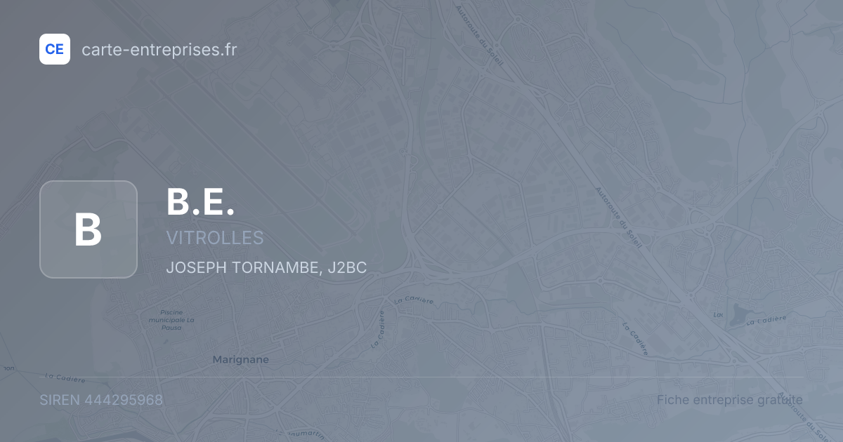 B.E. — 444295968 — fiche entreprise