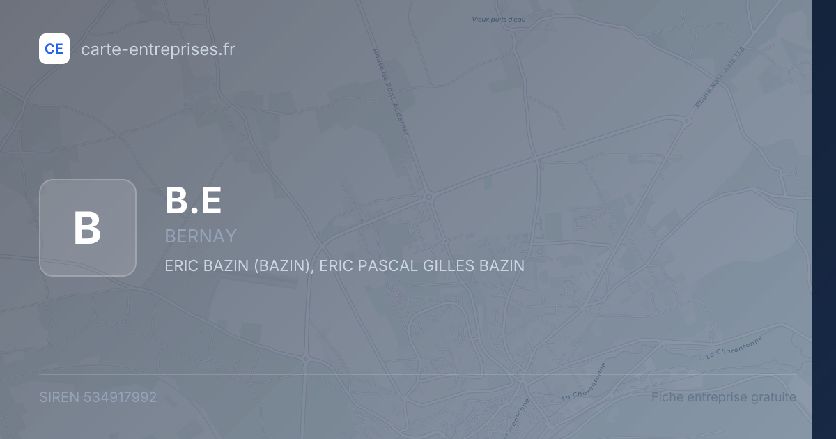 B.E — 534917992 — fiche entreprise