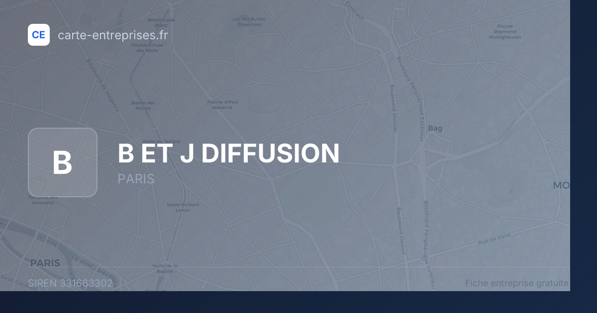 B ET J DIFFUSION — 331663302 — fiche entreprise