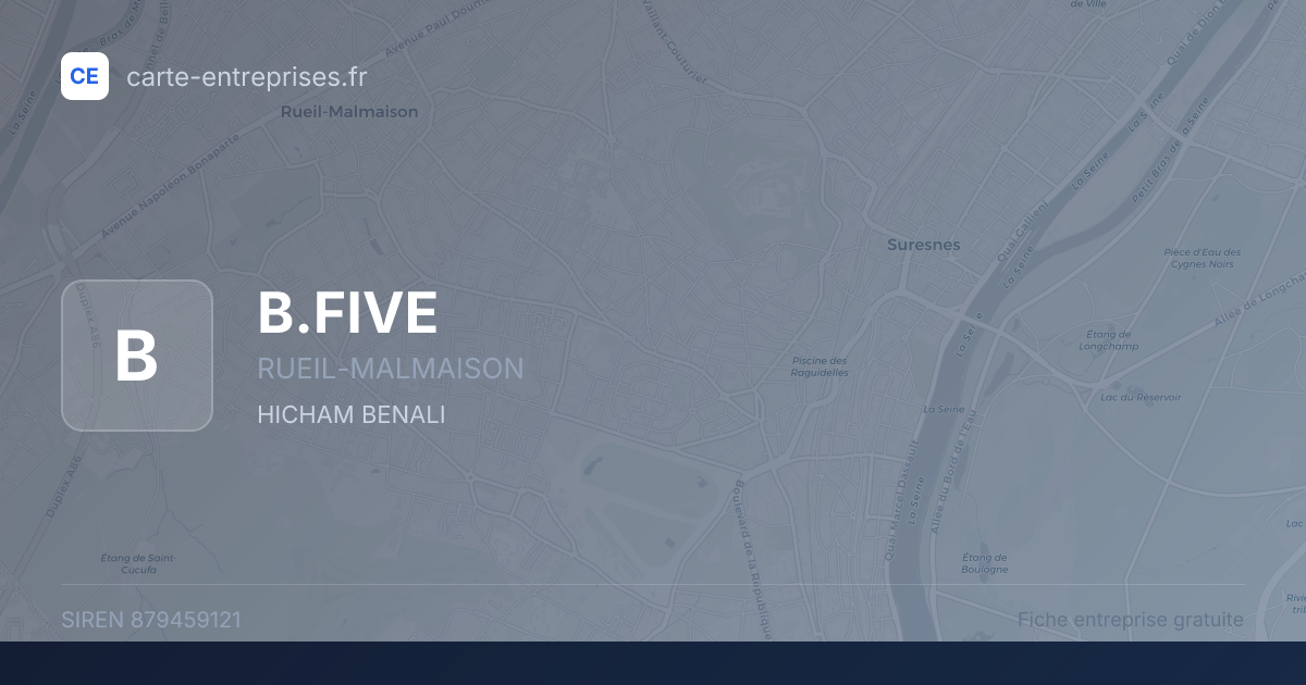 B.FIVE — 879459121 — fiche entreprise