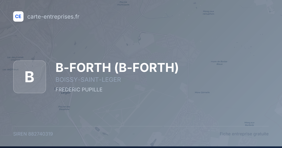 B-FORTH — 882740319 — fiche entreprise