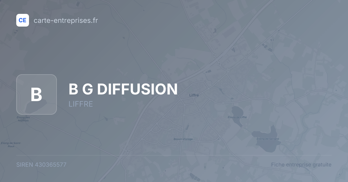 B G DIFFUSION — 430365577 — fiche entreprise