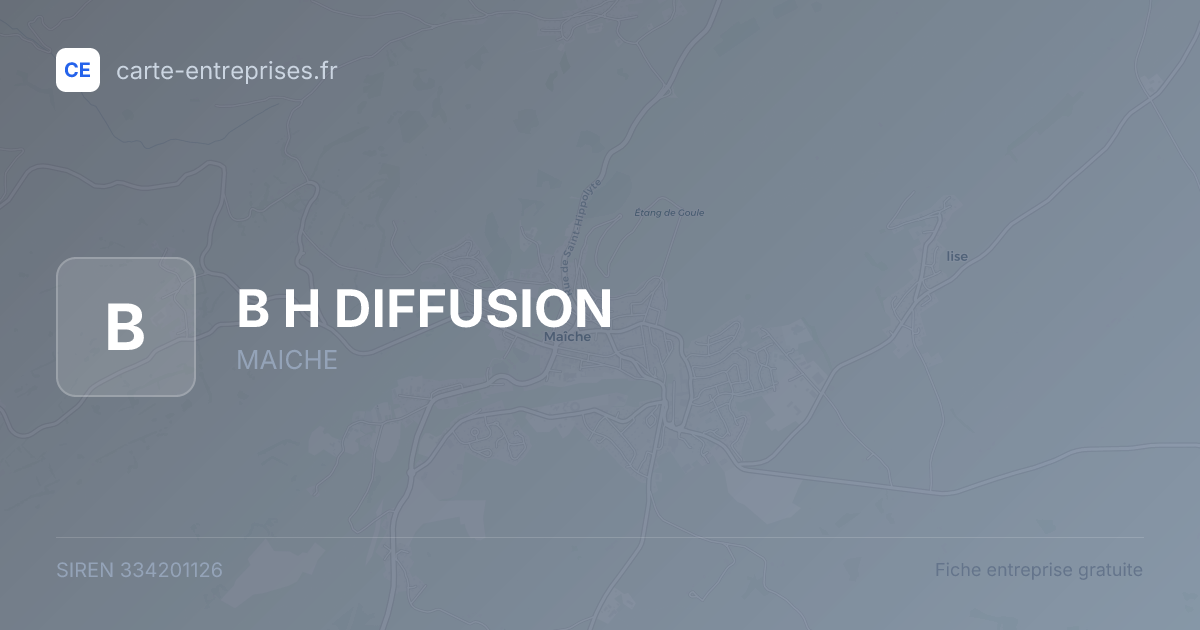 B H DIFFUSION — 334201126 — fiche entreprise
