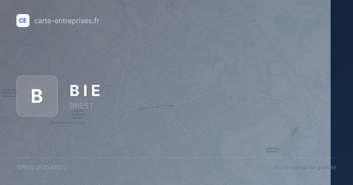 B I E — 353545072 — fiche entreprise