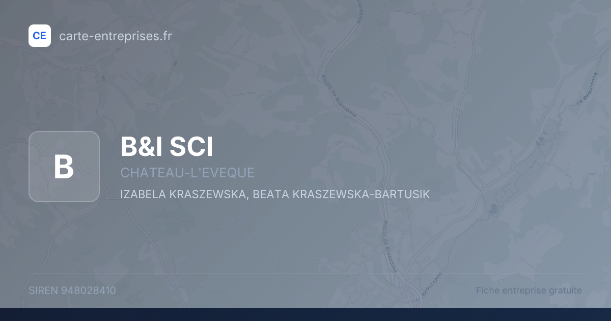 B&I SCI — 948028410 — fiche entreprise