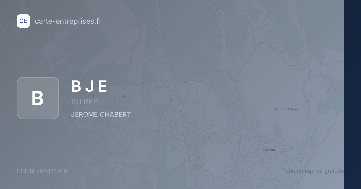 B J E — 793413709 — fiche entreprise
