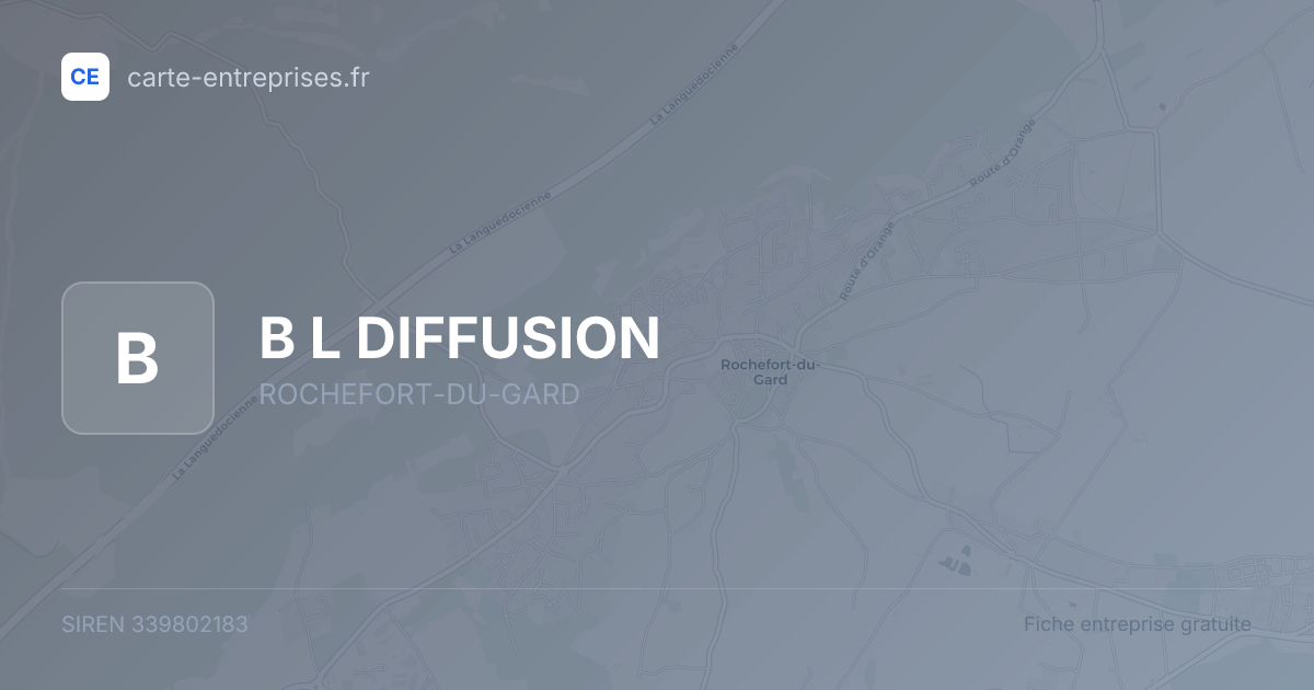 B L DIFFUSION — 339802183 — fiche entreprise